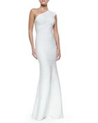 Hervé Léger One-shoulder Bandage Mermaid Gown - Lyst