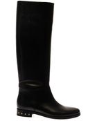 Lanvin Leather Riding Boots - Lyst