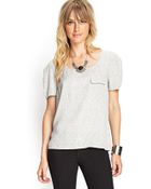 Love 21 Silky Bubble Print Top - Lyst