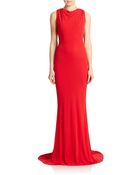 Badgley Mischka Bow Back Gown - Lyst