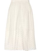 Tibi Sonoran Eyelet-Cotton Skirt - Lyst