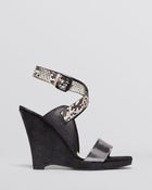 Elie Tahari Platform Wedge Sandals Weston - Lyst