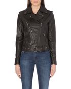 Diesel Leather Biker Jacket - Lyst