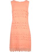 Ted Baker Tiered Scallop Edge Dress - Lyst
