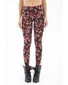 Forever 21 Rose Print Leggings - Lyst