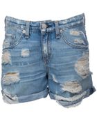 Rag & Bone Boyfriend Distroyed Denim Shorts - Lyst