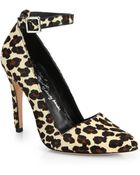 Alice + Olivia Deedee Leopard-Print Calf Hair Pumps - Lyst