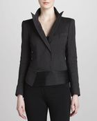 Donna Karan New York Pinstripe Bodysuit Jacket - Lyst