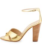 Giuseppe Zanotti Metallic Crisscross Sandal - Lyst