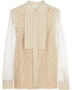Chloé Polka-Dot Tulle Blouse - Lyst
