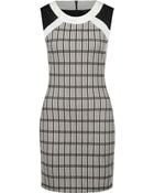 Dex Check Jacquard Sleeveless Dress - Lyst