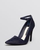 Alice + Olivia Alice + Olivia Pointed Toe Ankle Strap Pumps - Makalya High Heel - Lyst