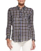 Etoile Isabel Marant Ipa Plaid Buttoned Top - Lyst