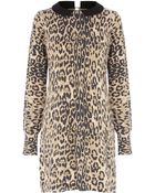 Oasis Animal Collar Dress - Lyst