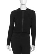 Alexander Wang Suede Long-Sleeve Top - Lyst