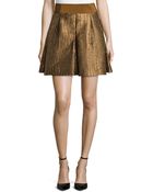 Philosophy di Alberta Ferretti Lizard Jacquard Pleated Skirt - Lyst