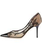 Jimmy Choo Alias Lace Pointedtoe Pump - Lyst