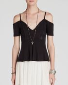 Free People Top - V Neck Peplum - Lyst