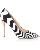 Nicholas Kirkwood Zigzag Suede And Leather Pumps - Lyst