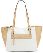 Saks Fifth Avenue Black Medium Saffiano Leather Tote - Lyst