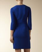 Jaeger Wool Crepe Waisted Dress - Lyst