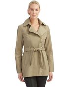 Vince Camuto Asymmetrical Zip Trench Coat - Lyst