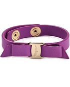 Ferragamo Vara Single Wrap Leather Bracelet - Lyst