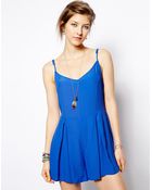 Mink Pink The Lovecats Strappy Playsuit - Lyst