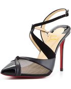 Christian Louboutin Asymmetric Slingback Red Sole Pump - Lyst