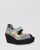 Steven By Steve Madden Peep Toe Platform Wedge Mary Jane Sandals - Brynn - Lyst