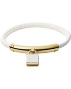 Michael Kors Logo Padlock Leather Bracelet - Lyst