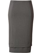 Donna Karan New York Jersey Layered Pencil Skirt - Lyst