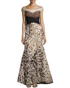Carolina Herrera Off-The-Shoulder Trumpet Gown - Lyst