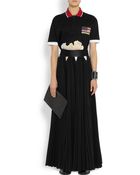 Givenchy Cutout Plissé Stretch-Crepe Maxi Skirt - Lyst