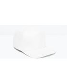 Zara Faux Leather Flat Cap - Lyst