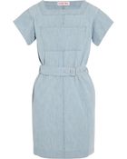 See By Chloé Belted Denim Mini Dress - Lyst