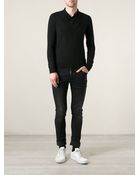 Paolo Pecora Shawl Neck Sweater - Lyst