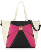 Betsey Johnson Colorblock Bow Tote Bag - Lyst