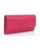 Gucci Blossom Diamante Leather Continental Wallet - Lyst