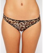 Asos Leopard Mesh Brazilian Brief - Lyst