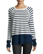 Vince Striped Colorblock Sweater - Lyst