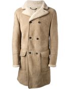 Faconnable Fur Collar Coat - Lyst