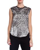 Helmut Lang Resid Print Round Neck Top - Lyst