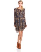Free People Floral Peasant Dress - Lyst
