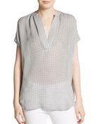 Vince Printed Silk Dolman Blouse - Lyst