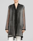 Elie Tahari Soho Reversible Mesh Coat - Lyst