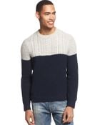 Tommy Hilfiger Matthew Split Cable Sweater - Lyst