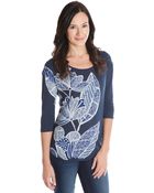 Lucky Brand Floral Print Top - Lyst