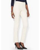 Lauren by Ralph Lauren Stretch-Cotton Skinny Pant - Lyst