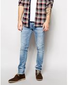 Nudie Jeans Tight Long John Skinny Fit Organic Crisp Indigo - Lyst